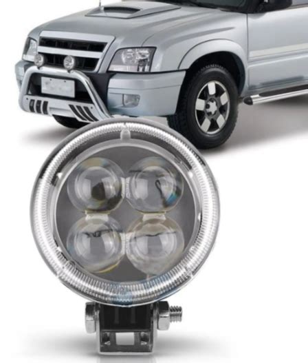 Farol Milha Auxiliar Redondo 4 Leds Branco 12W 12 24V Bivolt Off Road