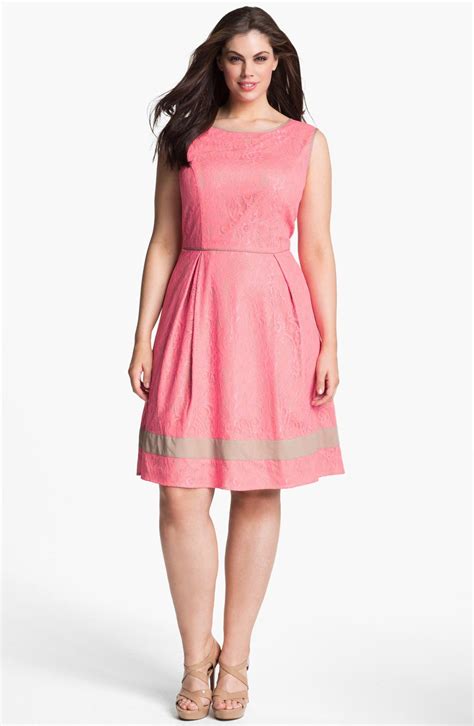 jessica simpson lace fit and flare dress plus size nordstrom
