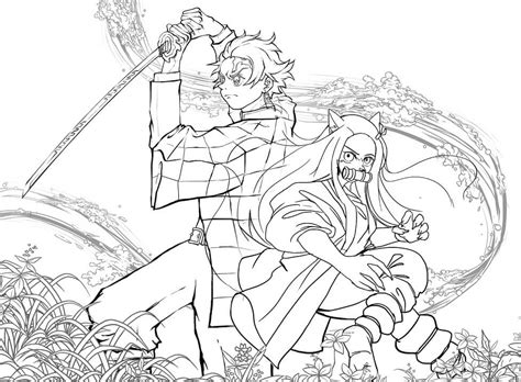 Demon Slayer Coloring Pages - Free Printable Coloring Page