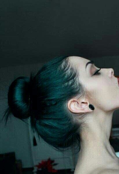 Dark Green Hair Hair Pinterest