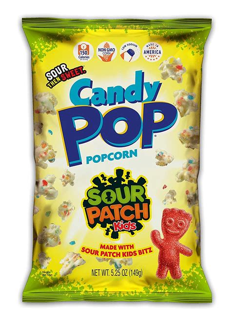 Snackpop Sour Patch Kids Candy Coated Popcorn 525oz Bags