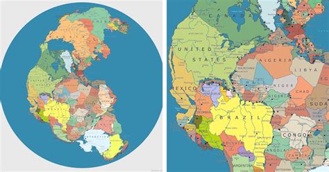 Modern Pangea Map Showing Todays Countries On The