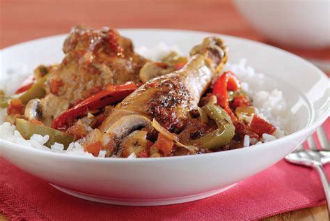 Simple Slow Cooker Chicken Cacciatore With Rice Minute Rice