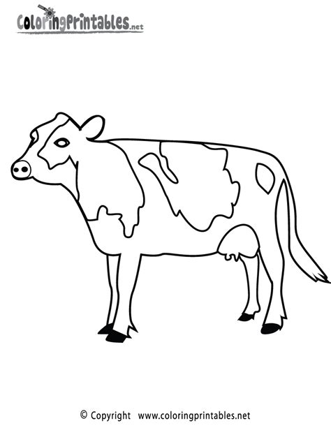 Cow Coloring Page A Free Animal Coloring Printable