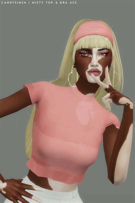 Misty Top And Bra Acc At Candy Sims 4 Sims 4 Updates
