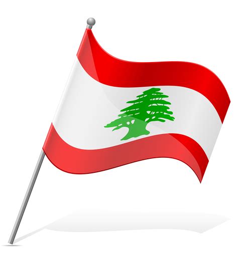 Två röda och ett vitt i mitten där de röda fälten är i det vita fältet finns ett cederträd. flag of Lebanon vector illustration - Download Free ...