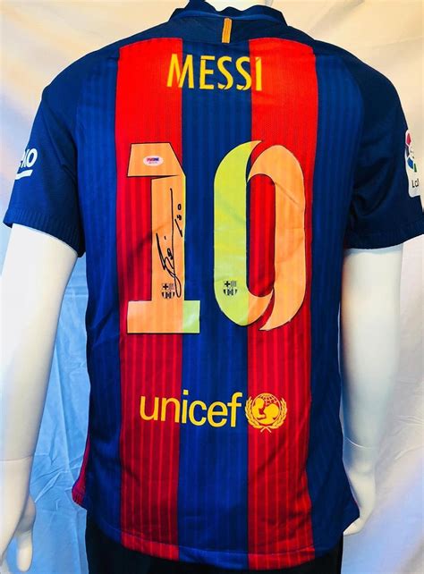 Lionel Messi Autographed Jersey Leo Psadna Certified Autographed