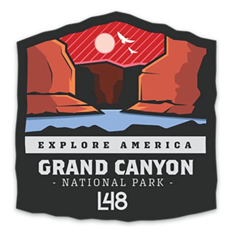 Grand Canyon National Park Explore America Sticker Lower 48 Outfitters