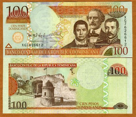 dominican republic 100 pesos dominicanos 2011 p new monetary unit unc ebay
