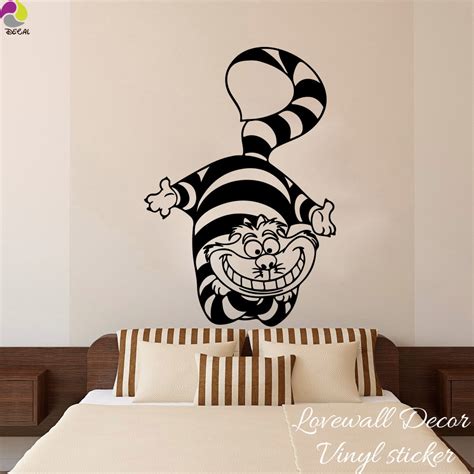 Alice In Wonderland Cat Wall Sticker Baby Nursery Kids Room Cartoon