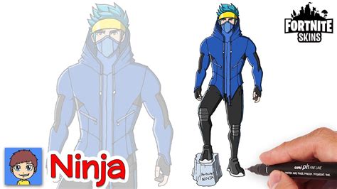 How To Draw Ninja Step By Step Fortnite Skin Easy Drawing Tutorial