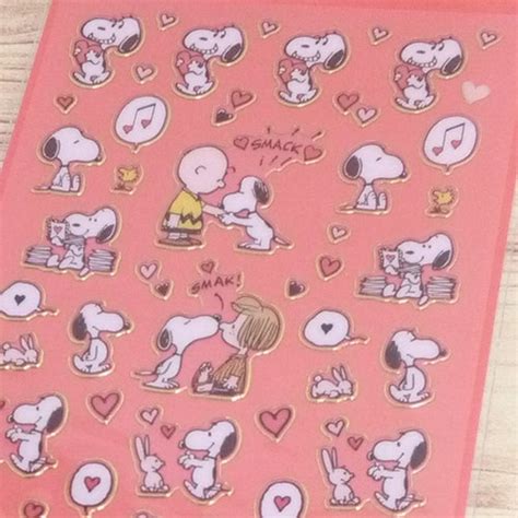 Snoopy Stickersmini Stickers Heart For Etsy
