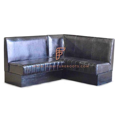 Buy Fr Dining Booths Series Custom Black Plain Back And Channel Seat