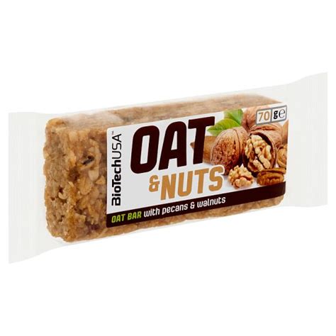 Biotechusa Oatandnuts Oat Bar With Pecans And Walnuts 70 G Tesco Online