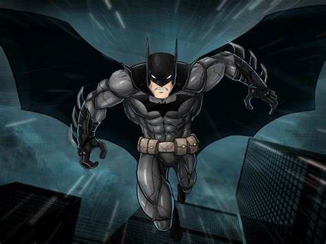 Desktop Wallpaper Artwork Angry Batman Dive Hd Image Picture