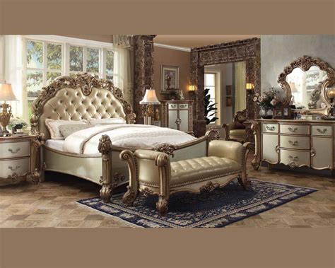bedroom set vendome gold  acme furniture acset