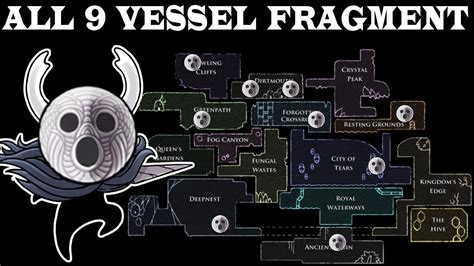 Hidden Vessel Fragment All 9 Location With Map Hollow Knight