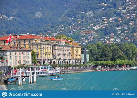 Lake Shore Lake Lucerne Switzerland Editorial Stock Photo Image Of Speaking Sports