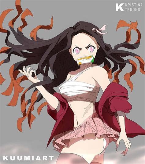 Schoolgirl Nezuko By Kuumiart On Deviantart In 2020 Anime Demon