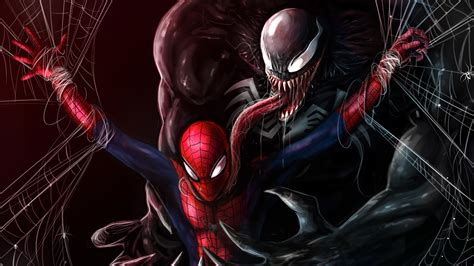 Spiderman And Venom Artwork Hd Superheroes 4k Wallpapers Images Images