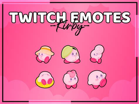 Kirby Emote Package Twitch Discord Etsy Australia