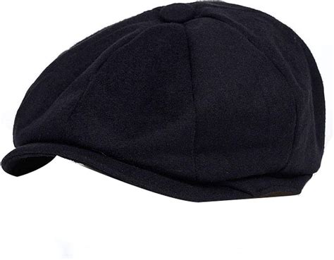 Womens Solid 8 Quarter Newsboy Cap Wool Blend Driving Cabbie Hat