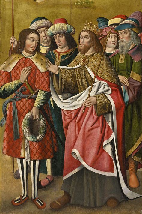 King David Endorsing The Succession Of Solomon Painting By The Jativa