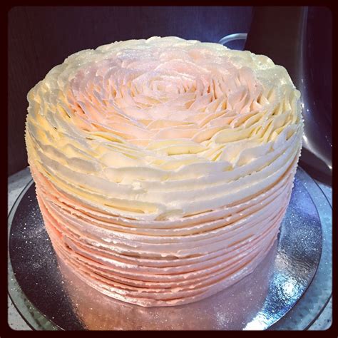 Soft Pink Ombré Petal Buttercream Cake ️ Butter Cream Buttercream