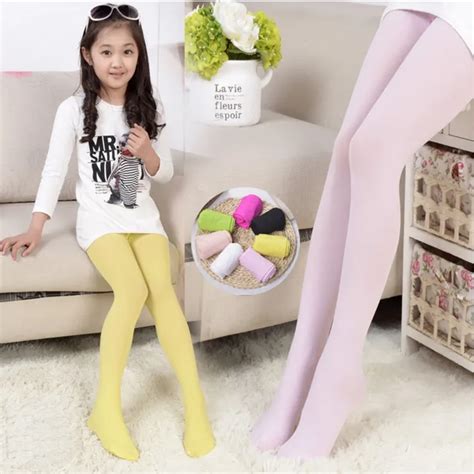 Children Girls Tights Stocking Candy Color Fashion Cute Collant Velvet