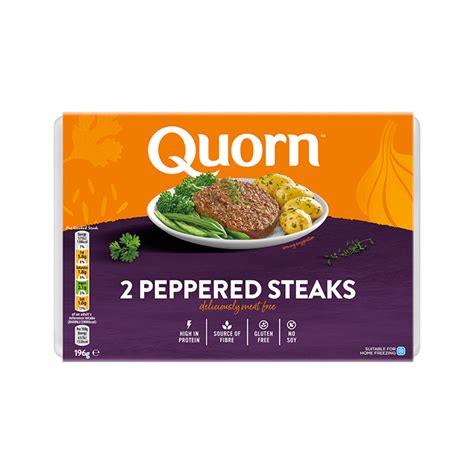 Quorn Vegetarian Peppered Steaks Meat Free Products Quorn