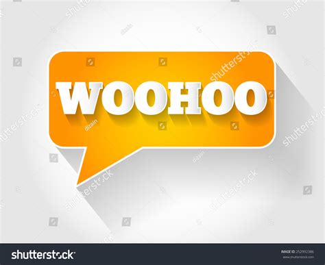 Woohoo Text Message Bubble Business Concept Stock Vector Royalty Free