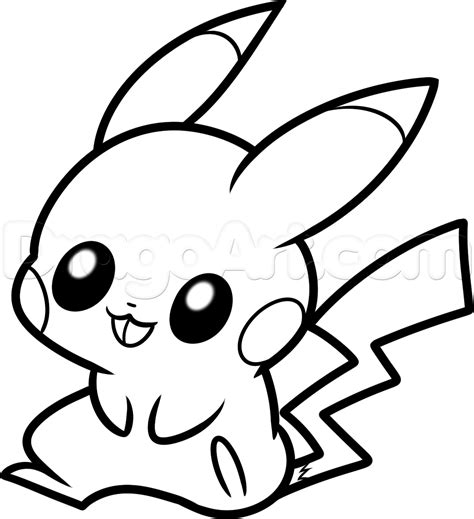 How To Draw Baby Pikachu Step By Step Pokemon Characters Anime Draw