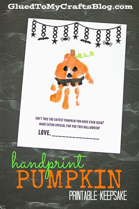 Handprint Jack O Lantern Pumpkin Craft Halloween Preschool Halloween
