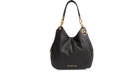 Michael Kors Lillie Large Pebbled Leather Shoulder Bag In Black Lyst