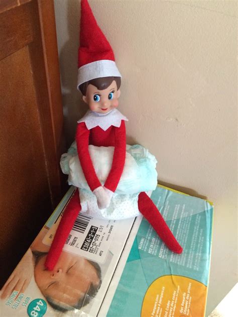 Elf In A Diaper Awesome Elf On The Shelf Ideas Elf Activities Elf Fun