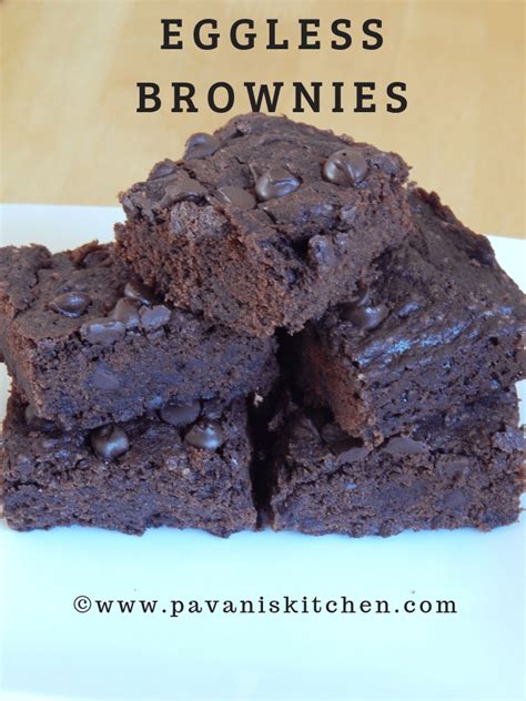 Eggless Brownie Recipe How To Make Eggless Brownie Pavanis Kitchen