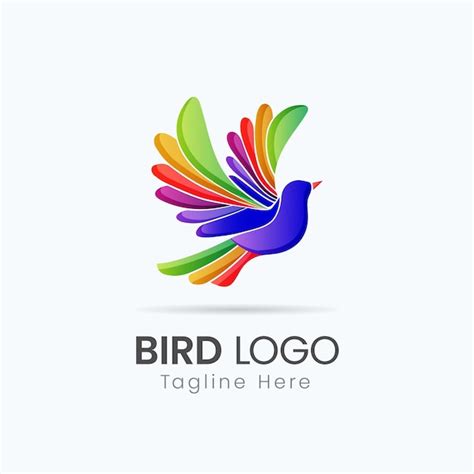 Premium Vector Flying Gradient Colorful Bird Logo Template