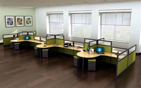 12 Person Modular Cubicle Desk System In 2019 Office Cubicle Design