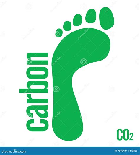 Green Carbon Footprint Stock Illustration Illustration Of Foot 7592437