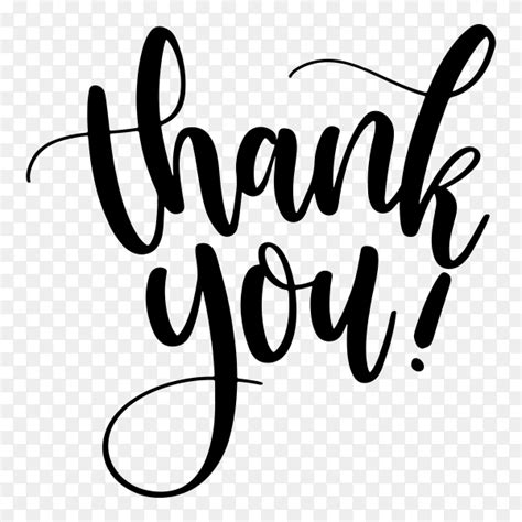 Thank You With Black Lettering On Transparent Background Png Similar Png