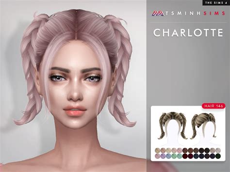 Tsminhsims Charlotte Hairstyle 146 The Sims Resource Sims 4 Hairs
