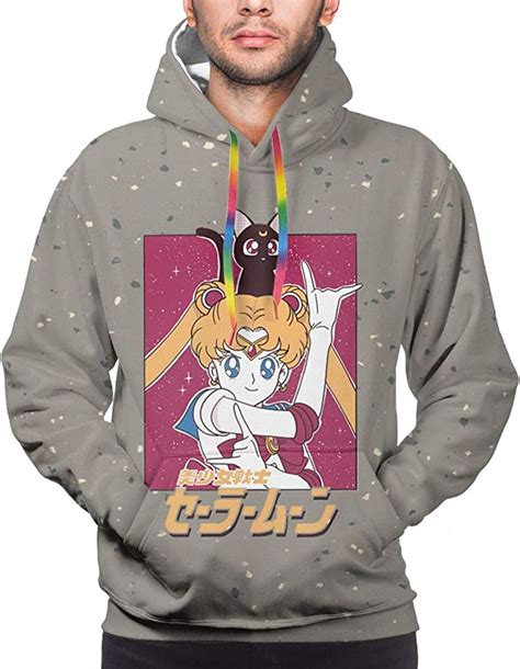 Sailor Moon Hoodie Men Anime Cotton Pullover Sweatshirt