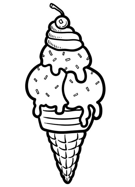 Coloring Page Ice Cream Cone Free Printable Coloring Vrogue Co