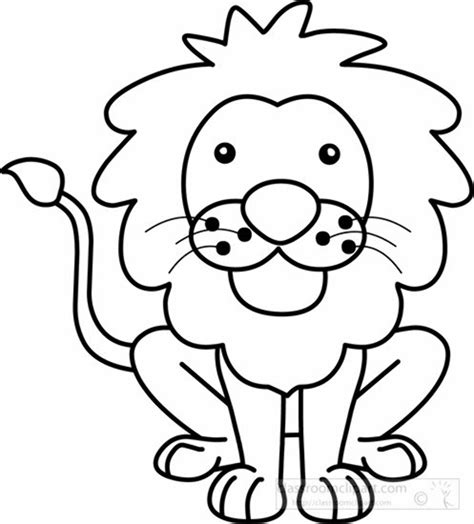 Download High Quality Lion Clipart Black And White Outline Transparent