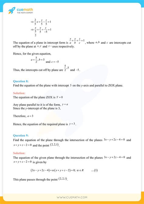 Ncert Solutions For Class 12 Maths Chapter 11 Three Dimensional