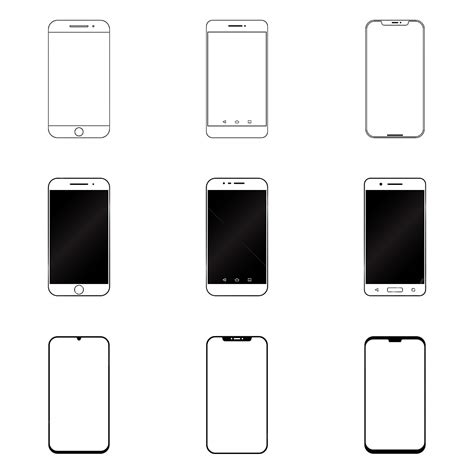 Mobile Phones Clipart Transparent Background Mobile Phone Icon Set