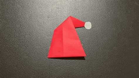 How To Make Origami Santa Hat Easy Origami Santa Hat