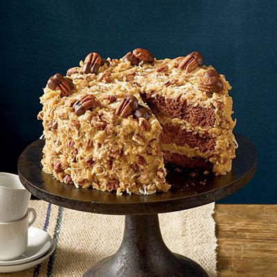 Our german chocolate cake coffee is made from our deluxe house coffee beans, flavored with deep chocolate and sweet coconut. Mama's German Chocolate Cake | Texas Nut Shellers