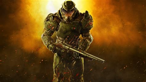 Обои Doom компьютерная игра игры солдат кино 4k Ultra Hd бесплатно