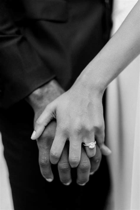 Engagement Ring Holding Hands